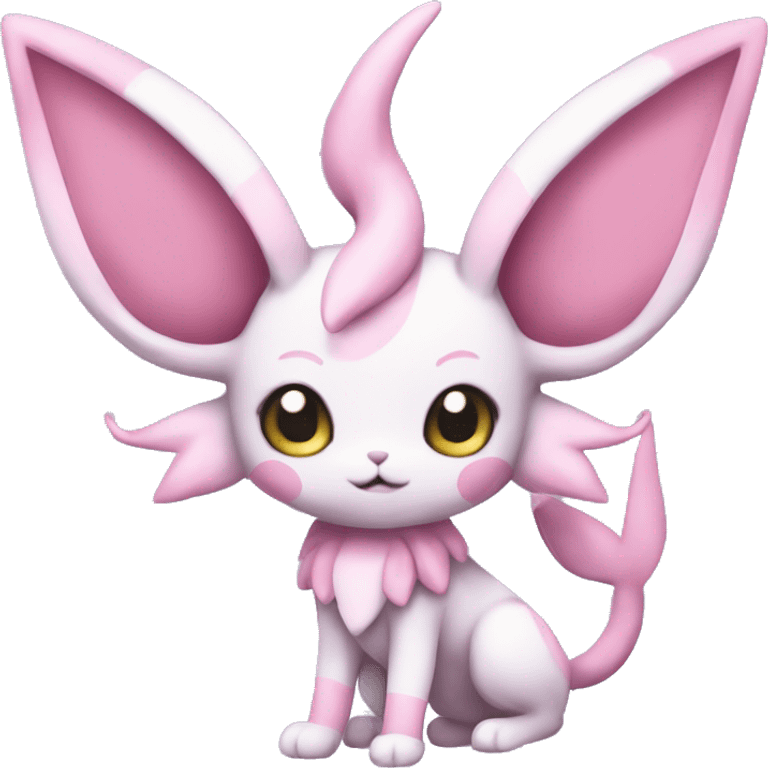 Kawaii Sylveon-Espeon-Pokémon full body emoji