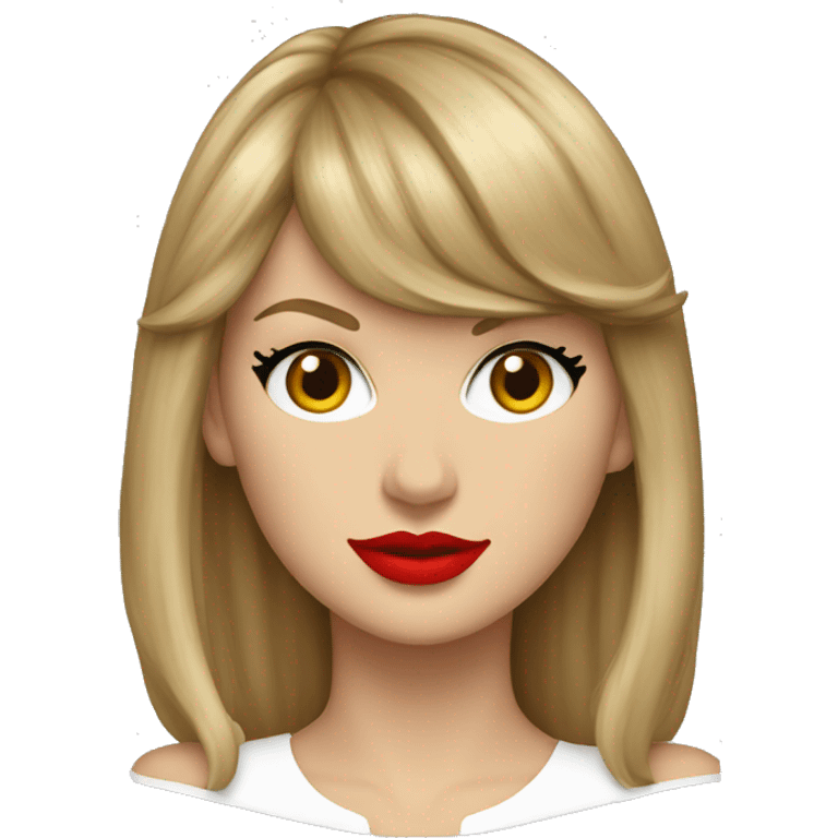 Taylor Swift with a red era outfit emoji