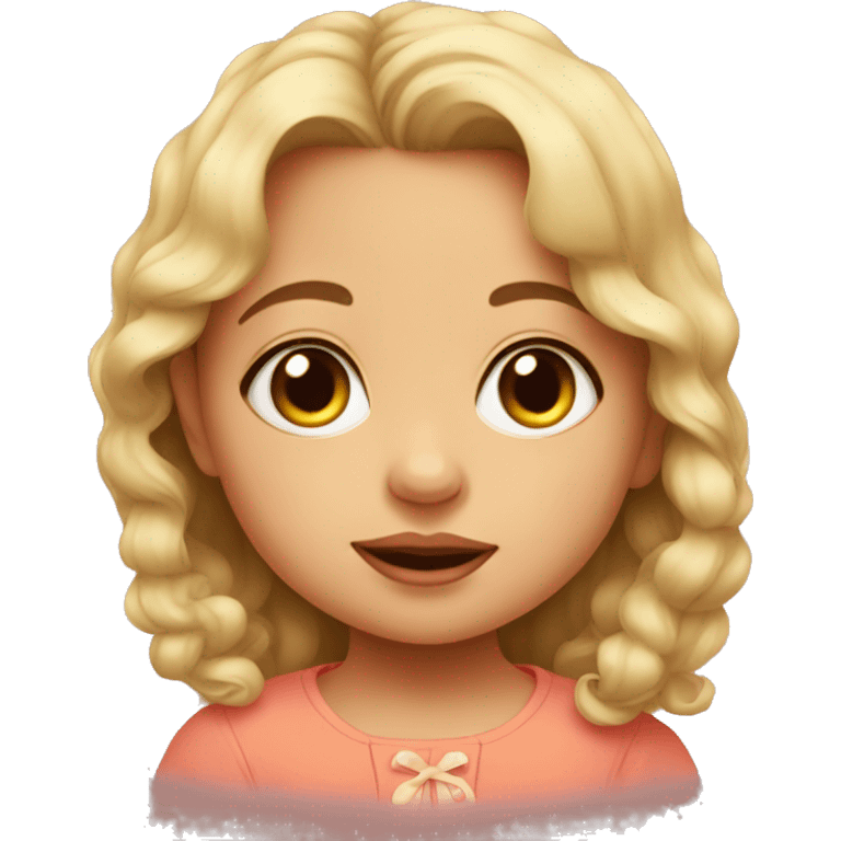 portrait of a baby girl  emoji