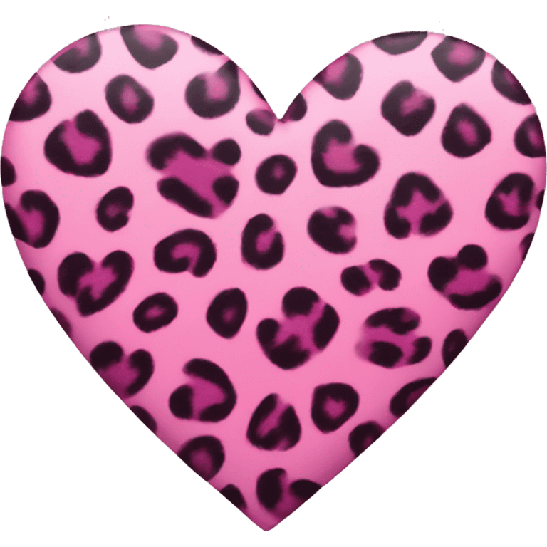 pink leopard print heart emoji