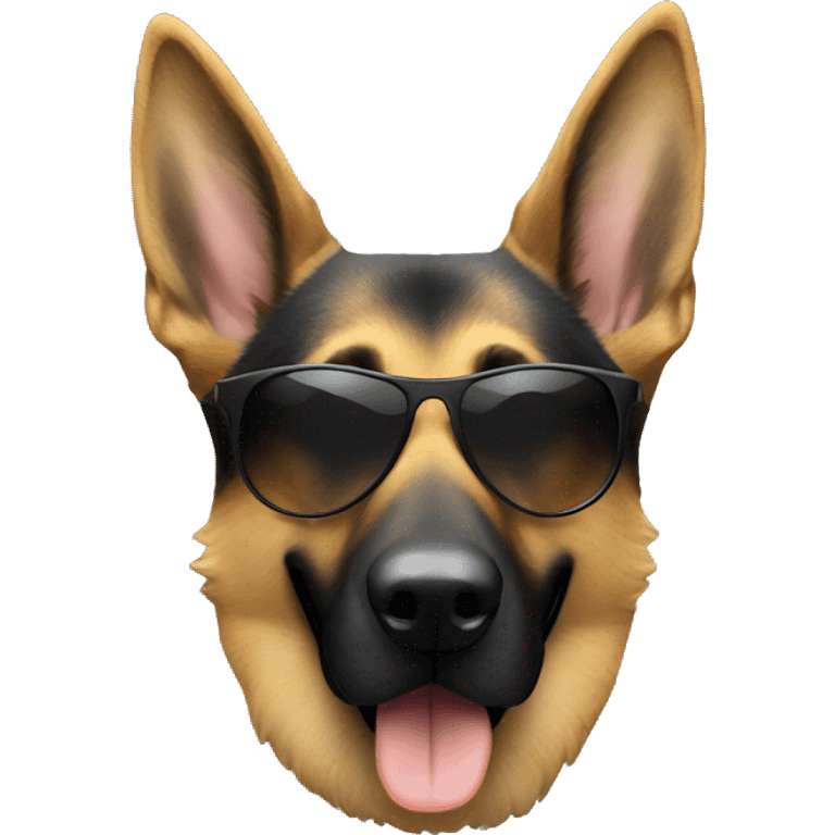 German shepherd with sunglasses  emoji