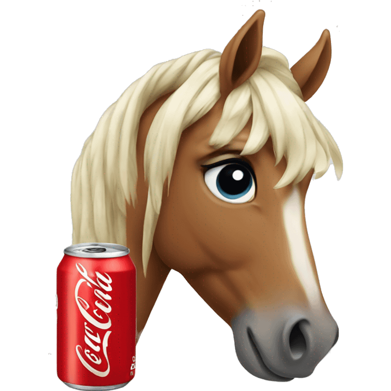 Horse drinking Coca-Cola  emoji