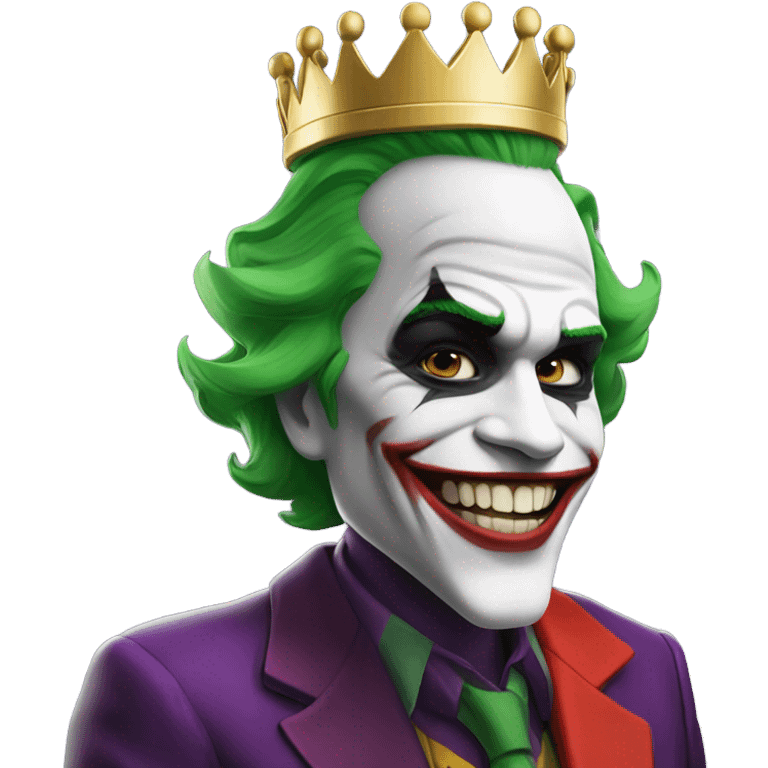 The joker with a king crown emoji