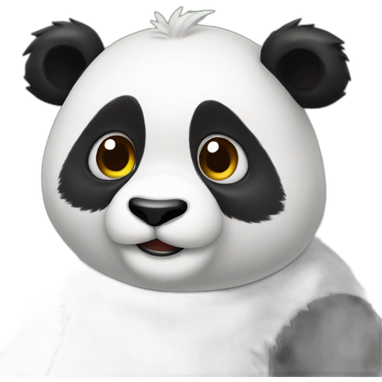 Rode panda emoji