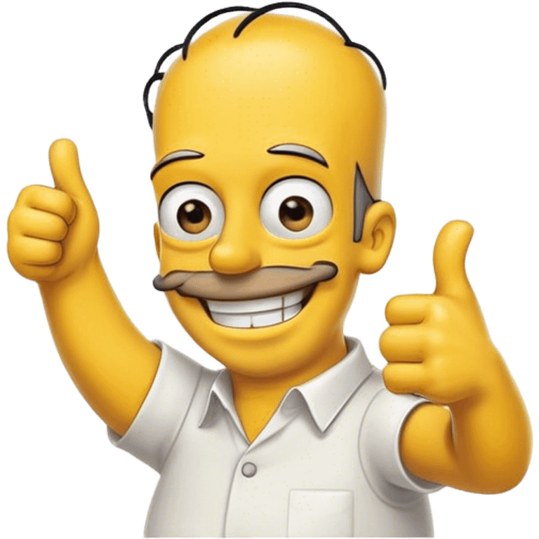 Abe Simpson with a smile, giving a thumbs-up emoji