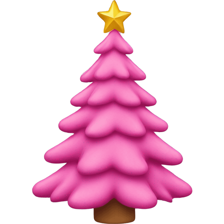 Pink christmas tree emoji