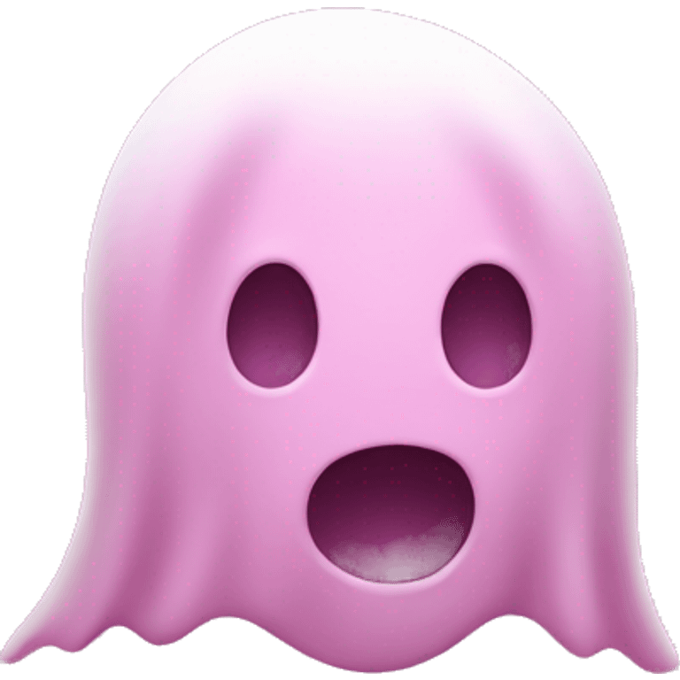 Pink ghost face chasing women emoji