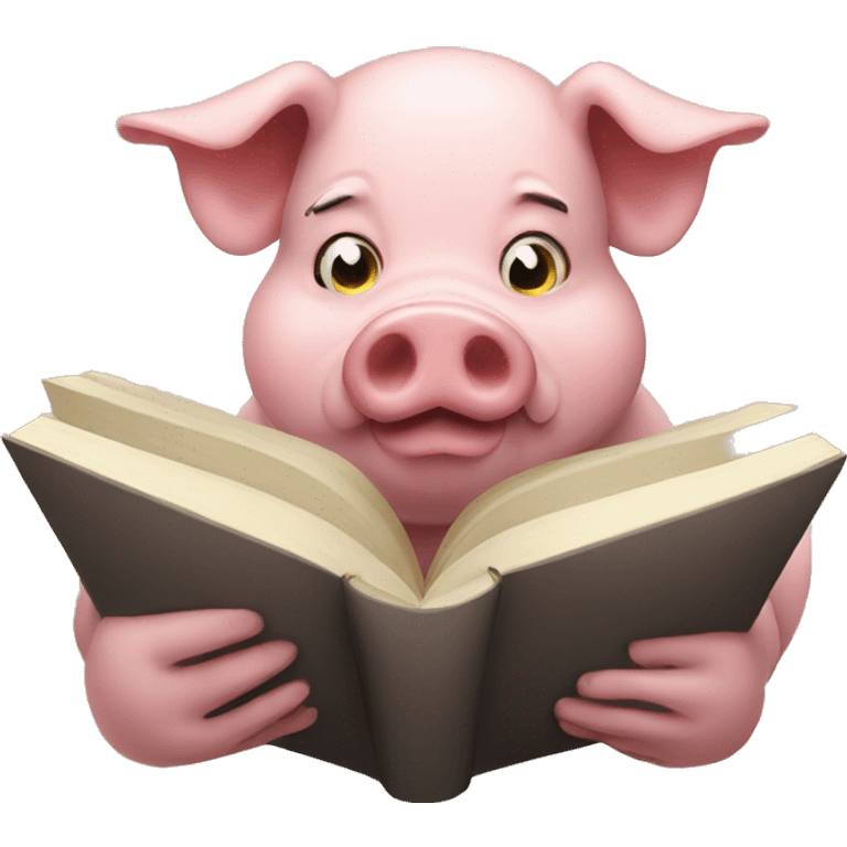 pig reading a book emoji