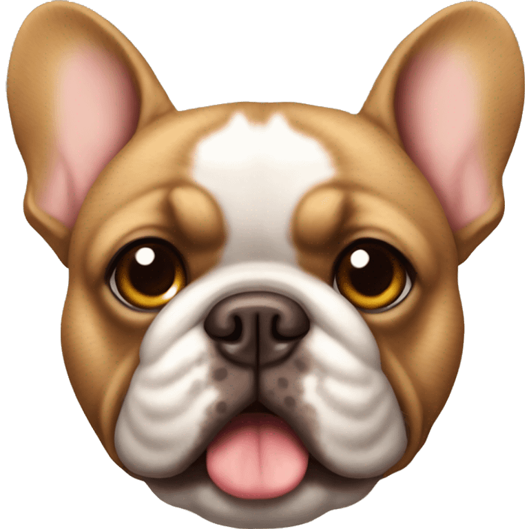 Fluffy Brown french bulldog emoji