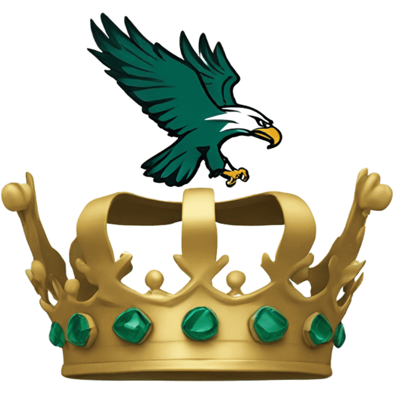 philadelphia eagles with a crown emoji