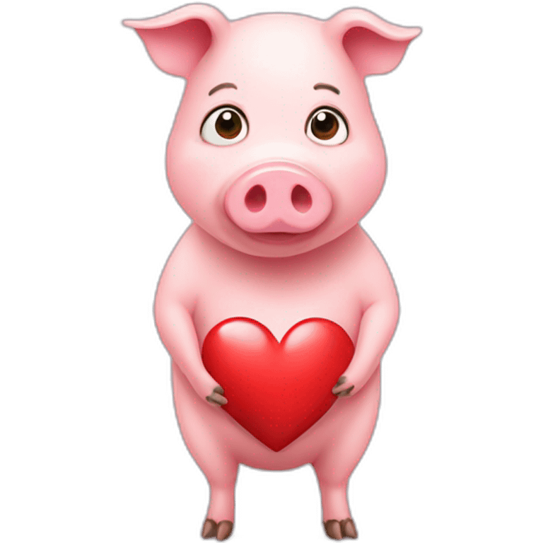 pig with a heart emoji