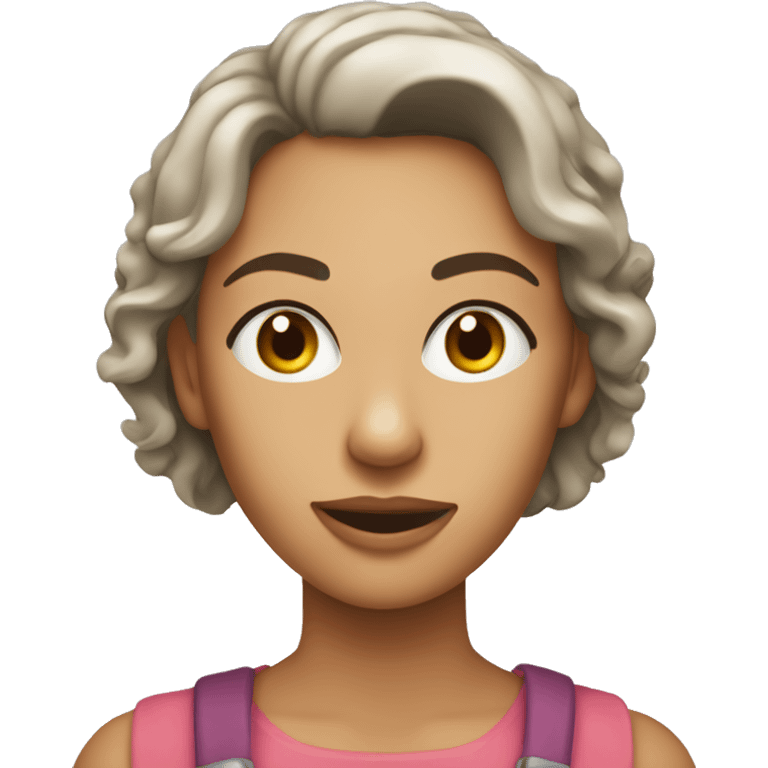 Uma mulher com prato de comida vazio  emoji