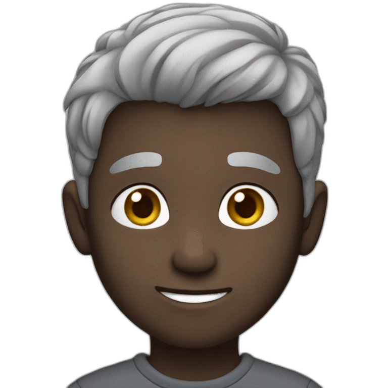 Boy with grey hair emoji