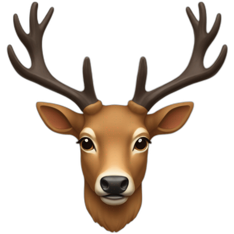 Cerf avec croix emoji