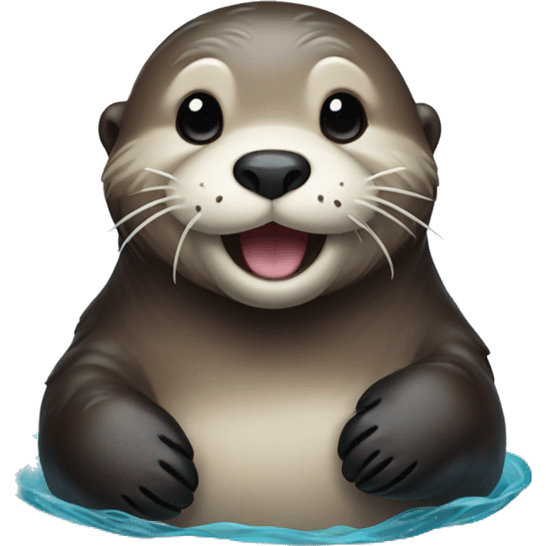 Sea otter happy emoji