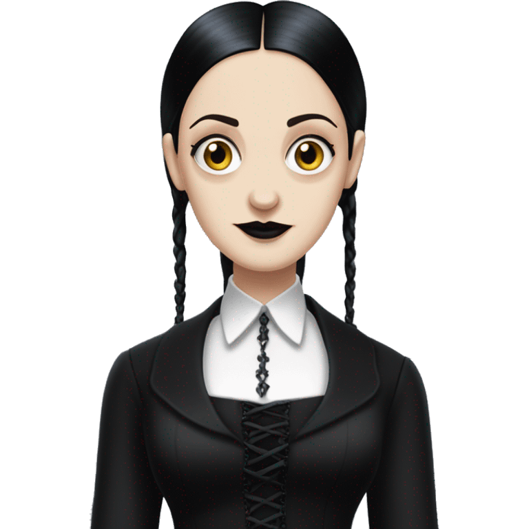 Hot Wednesday Addams dressing like Hot Morticia Addams  emoji