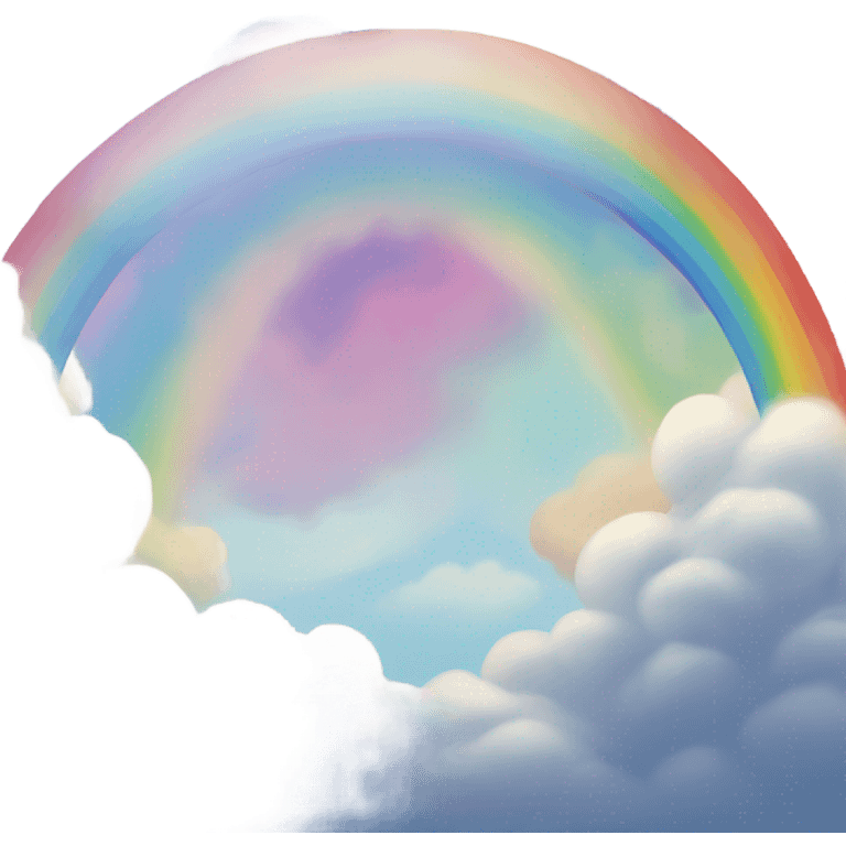 Rainbow with clouds  emoji