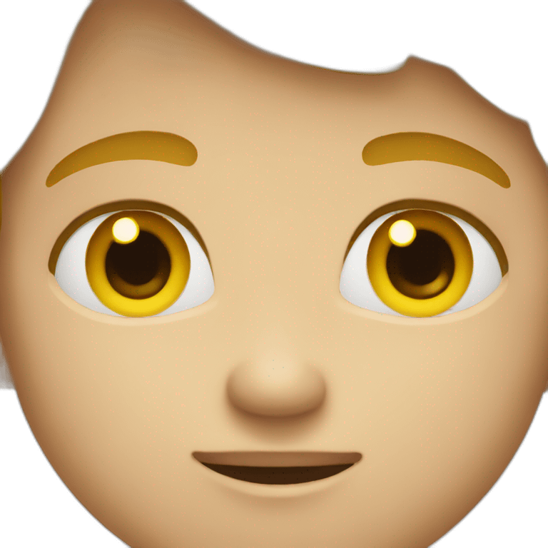 A normal yellow face emoji of staring emoji