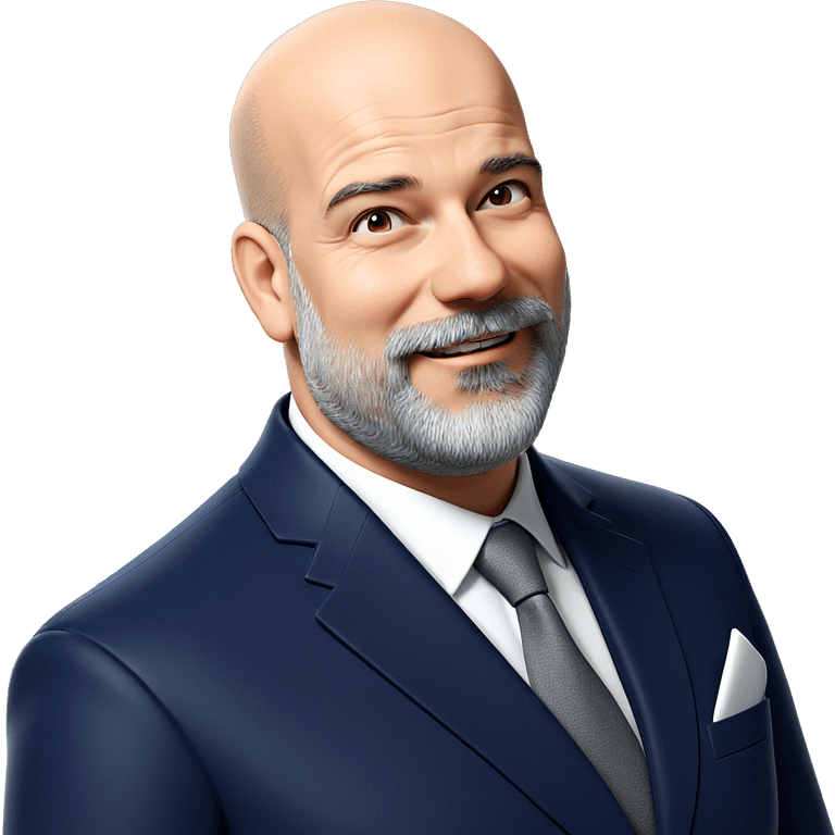 bald man in formal attire emoji