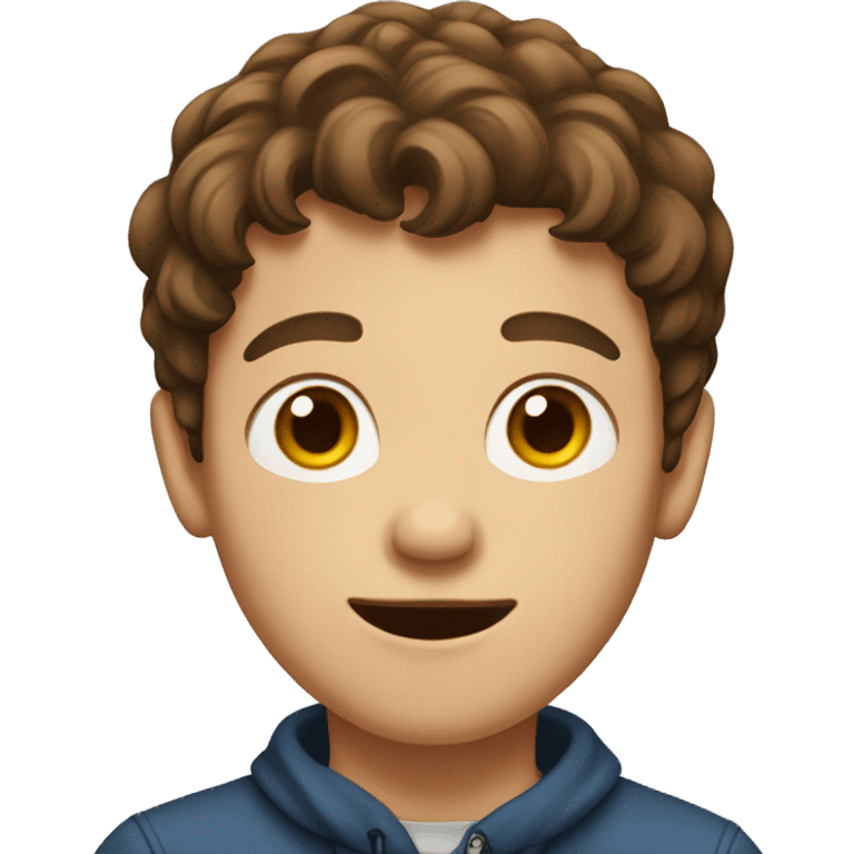 boy with brown hair portrait emoji