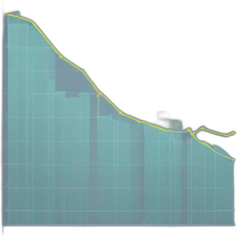 Line graph growing straight emoji