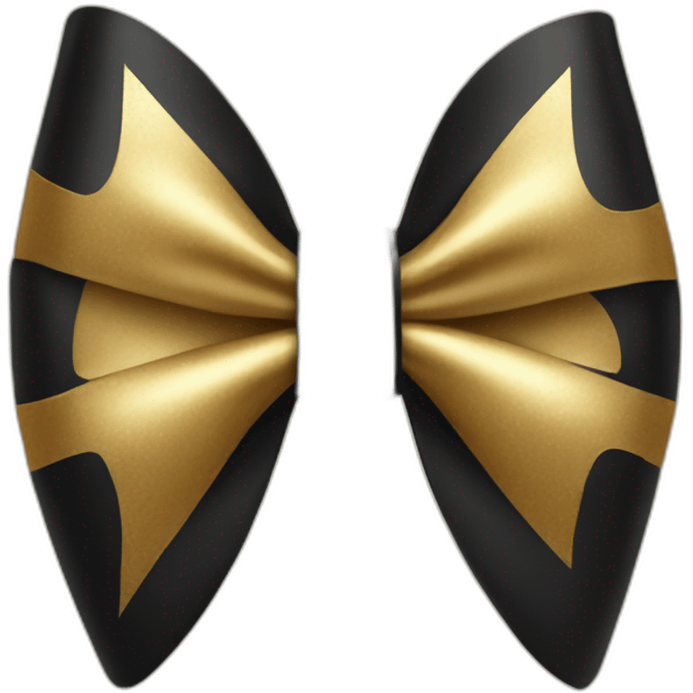 Black and gold bow emoji