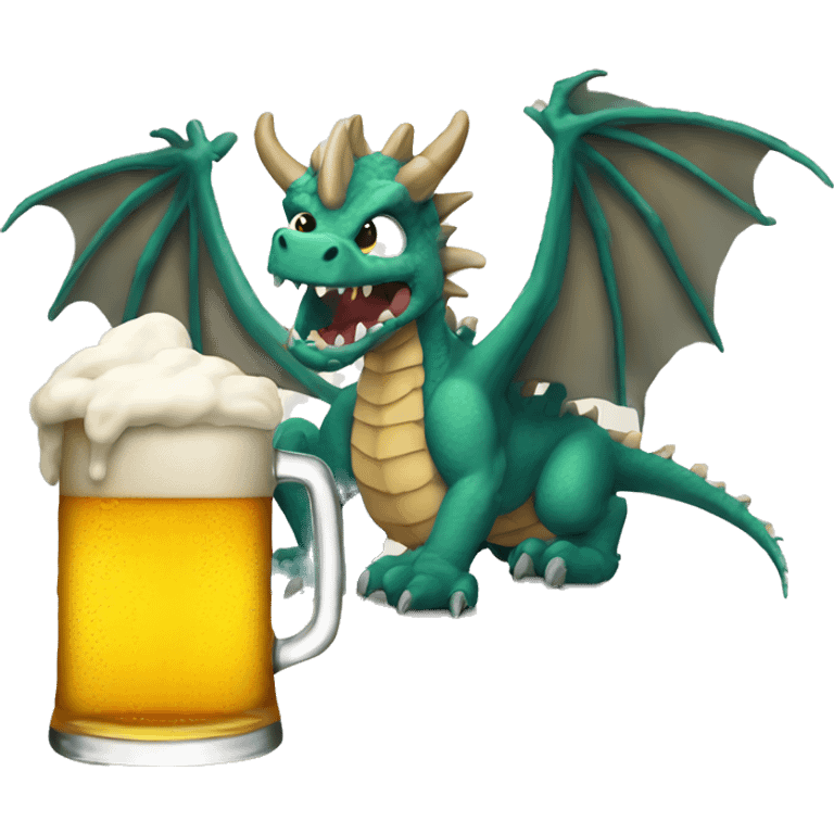 Beer dragon emoji