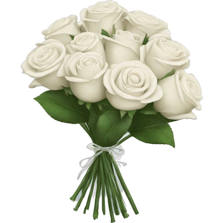 White rose flower bouquet emoji