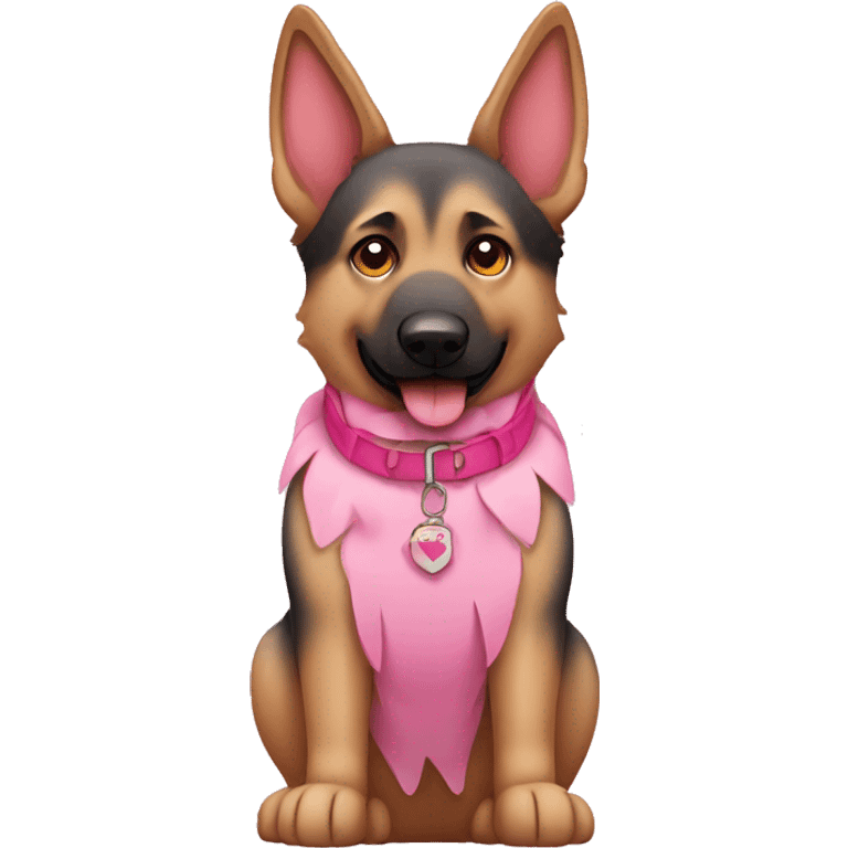 Pink German Shepard  emoji