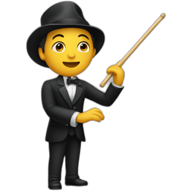 Musical conductor holding a baton emoji