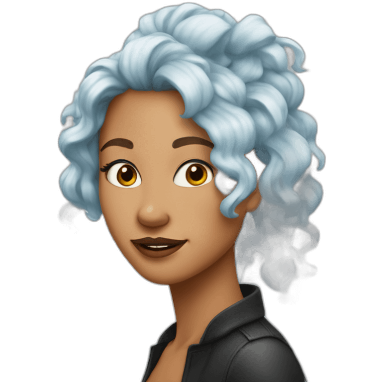 Chanteuse ice-spice au cheveux roux emoji