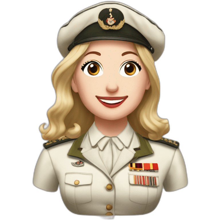 Victoria Coren German ww2 uniform underwear model mash potato party emoji