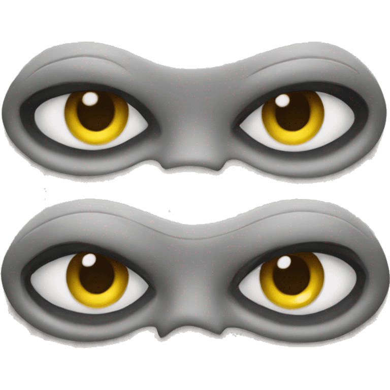 two oval eyes looking two the right emoji