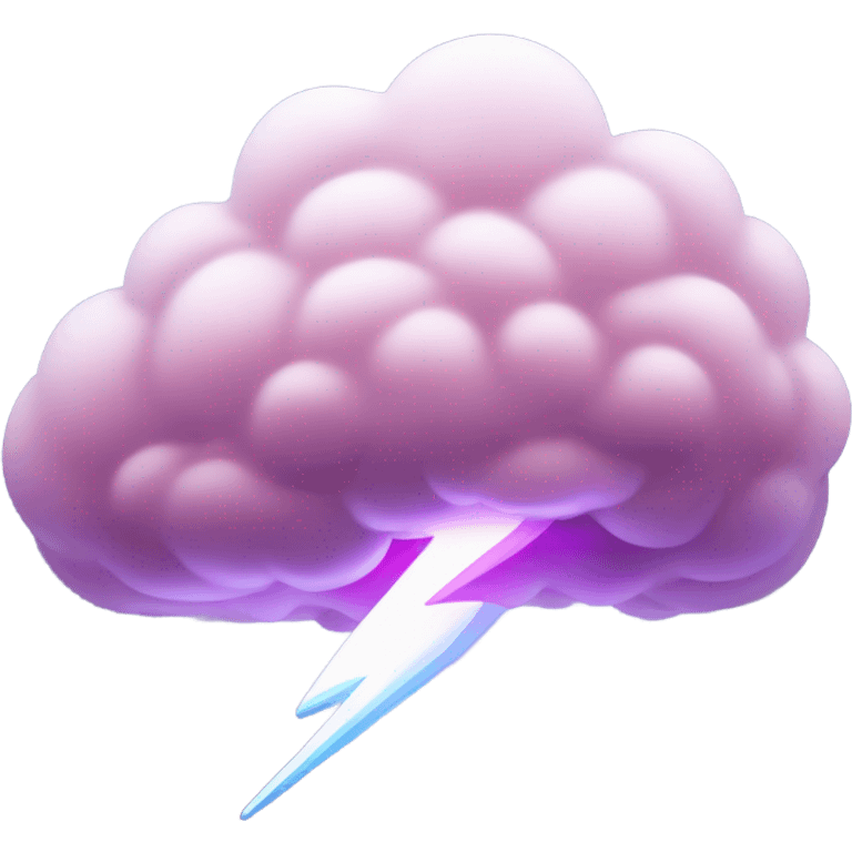 Pink thunderstorm cloud  emoji