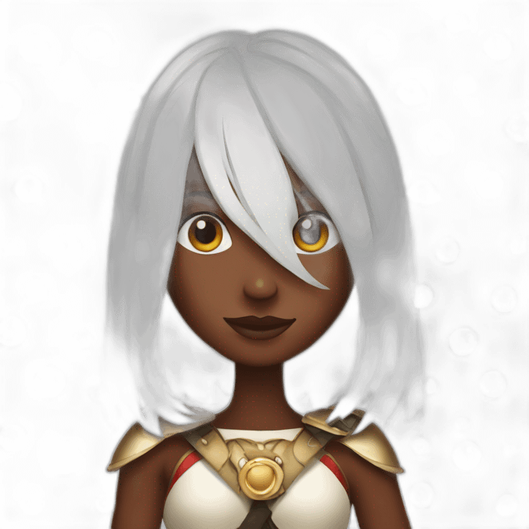 a white warrior lady ladybug emoji