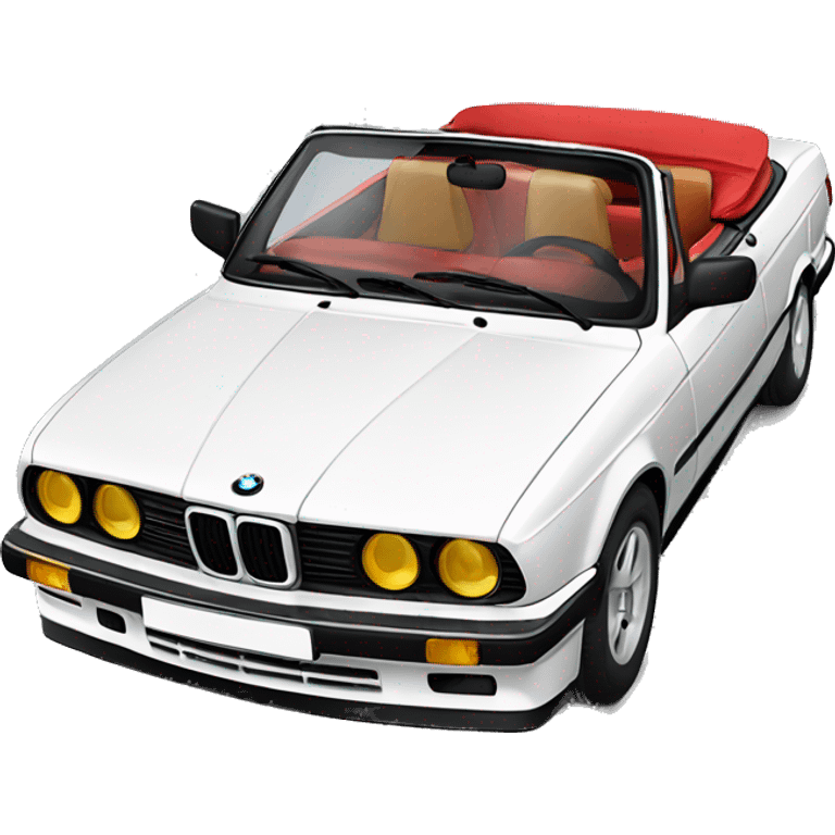 Red bmw e30 convertible emoji