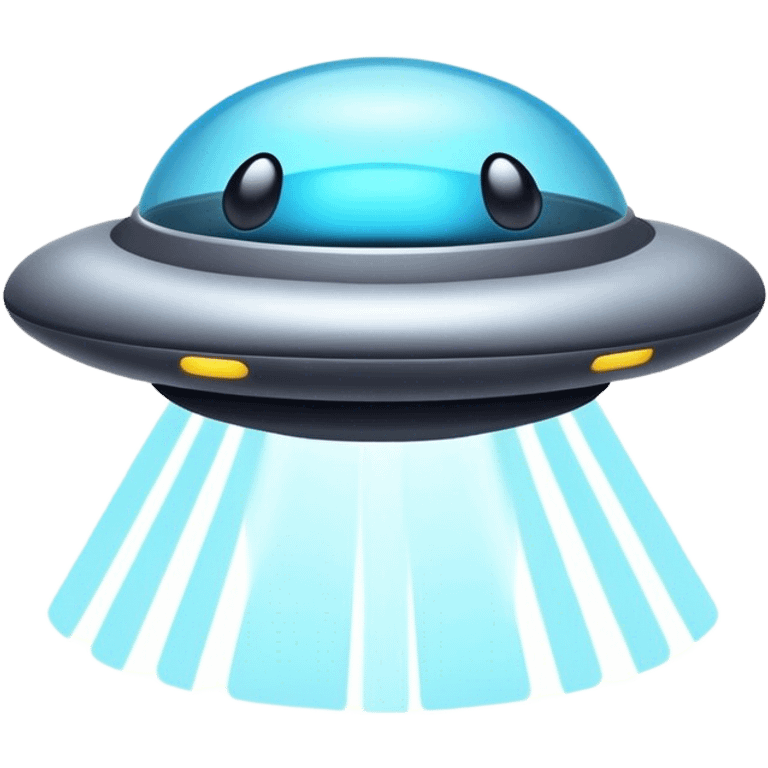 simple and minimal ufo, and looks a bit fat and cute emoji