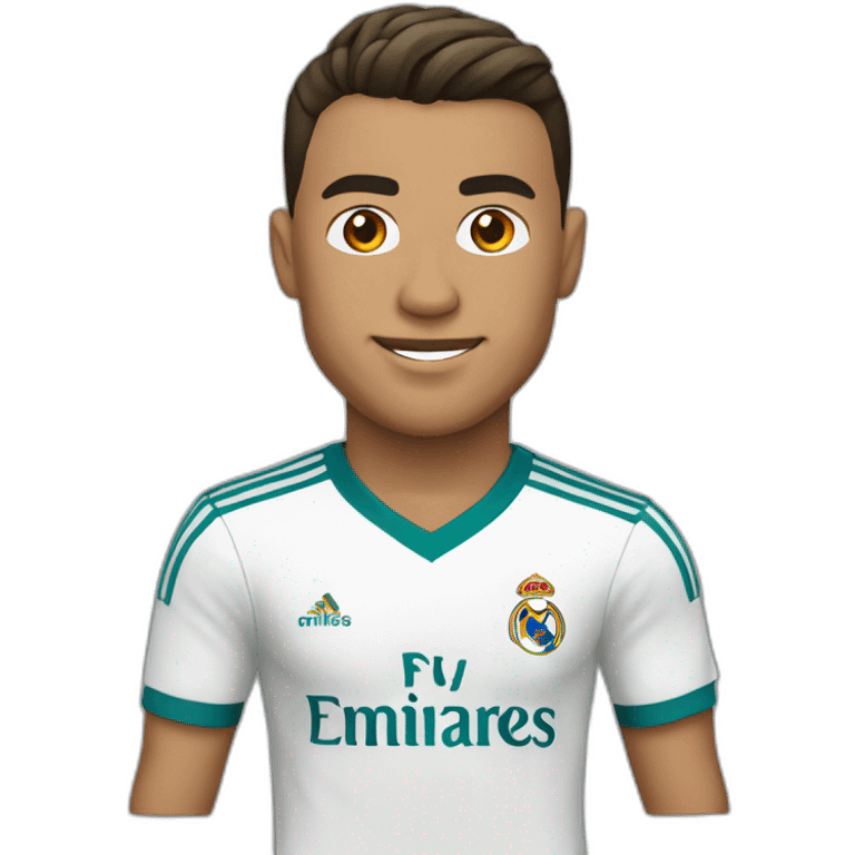 Ronaldo with real madrid jersey emoji