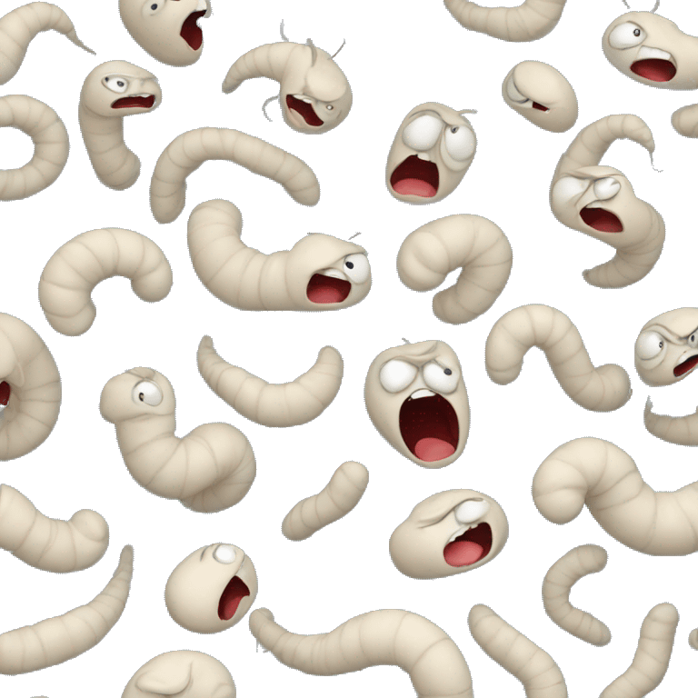 comic worm angry emoji