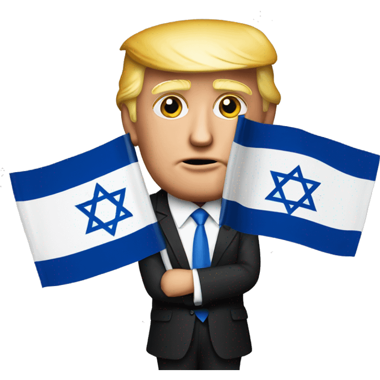 Donald Trump with Israel flag emoji