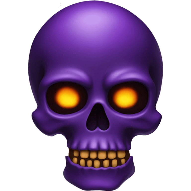 black skull in purple fire emoji