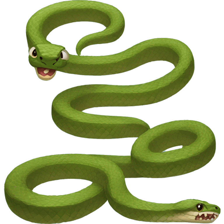 Anxious snake emoji