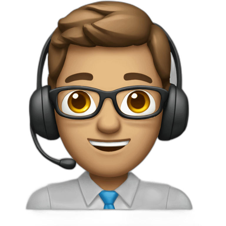 call center representative emoji