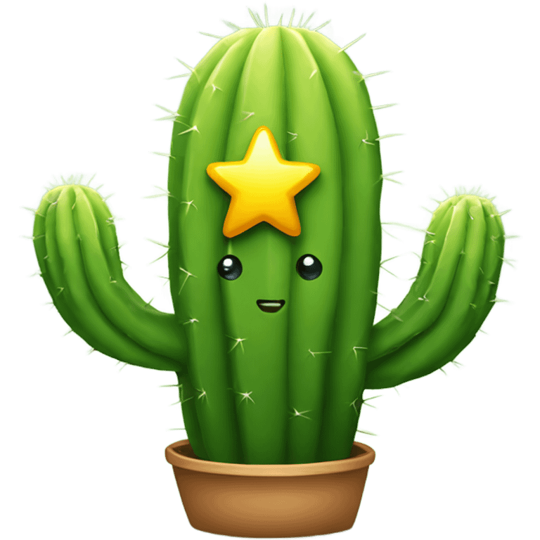 new cactus with big star emoji