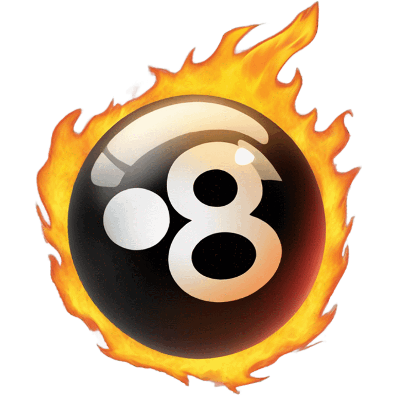 8ball on fire emoji