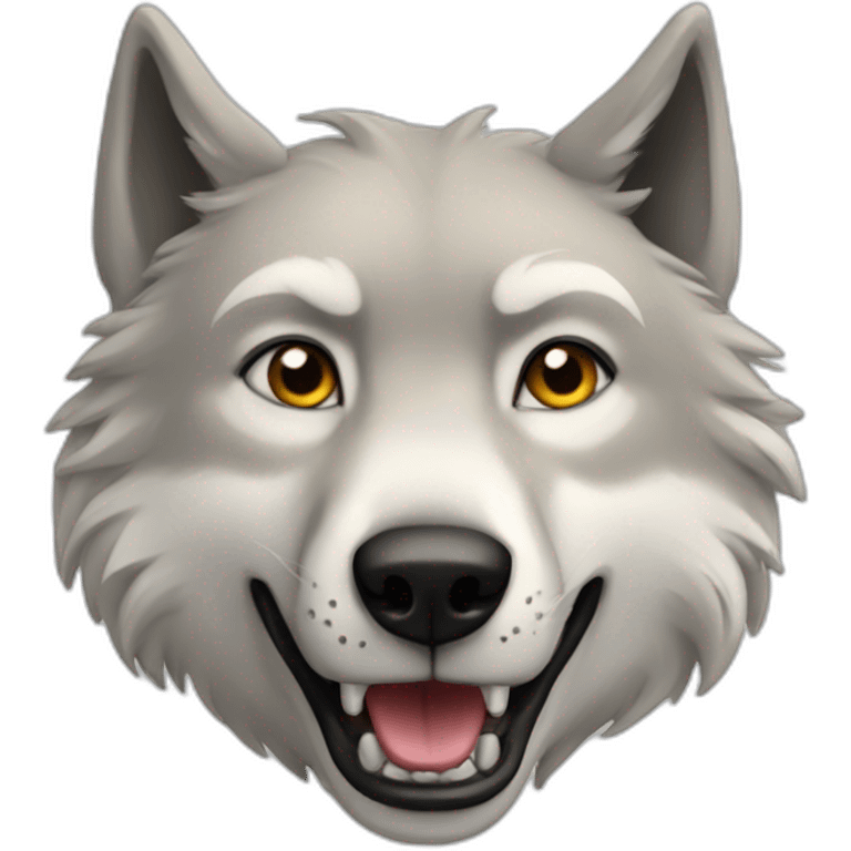 Loup salue emoji