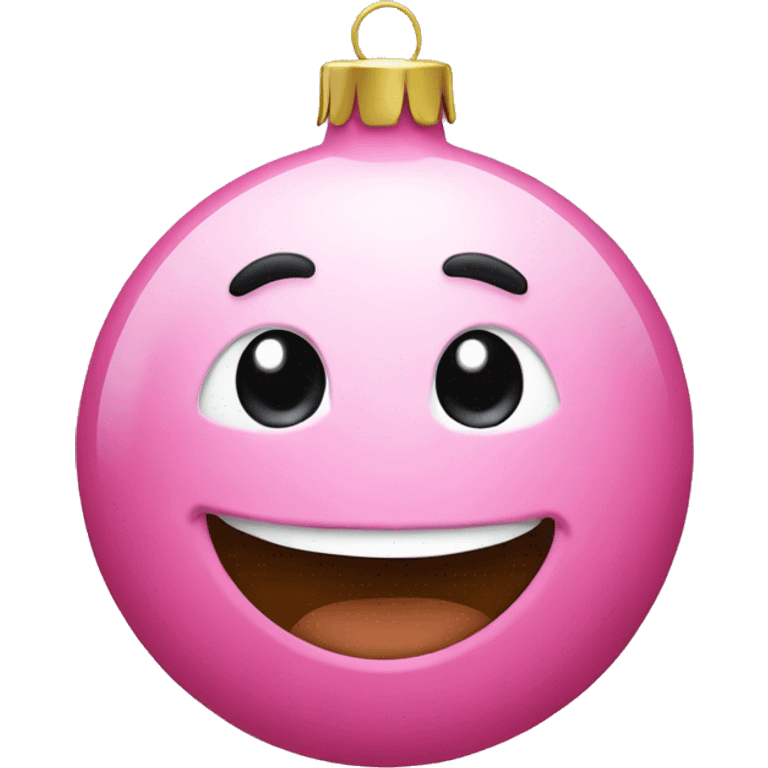 Pink christmas ornament  emoji