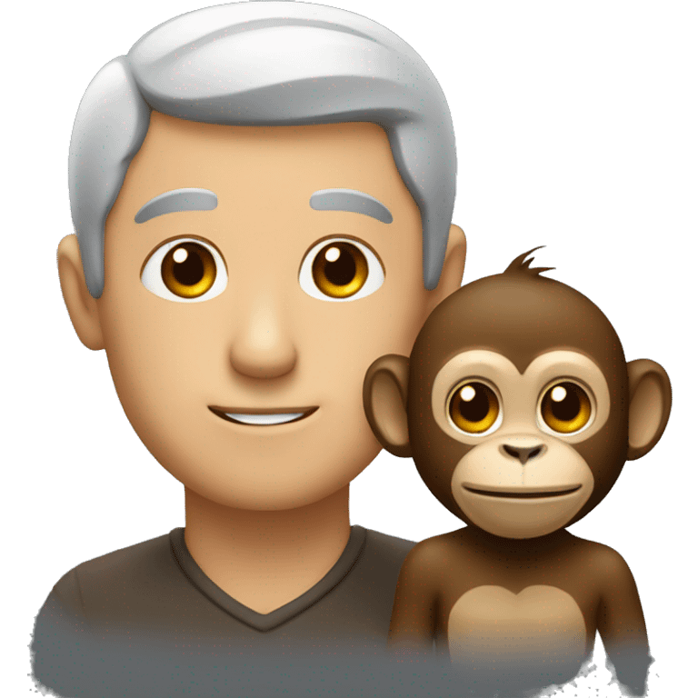 man with monkey emoji