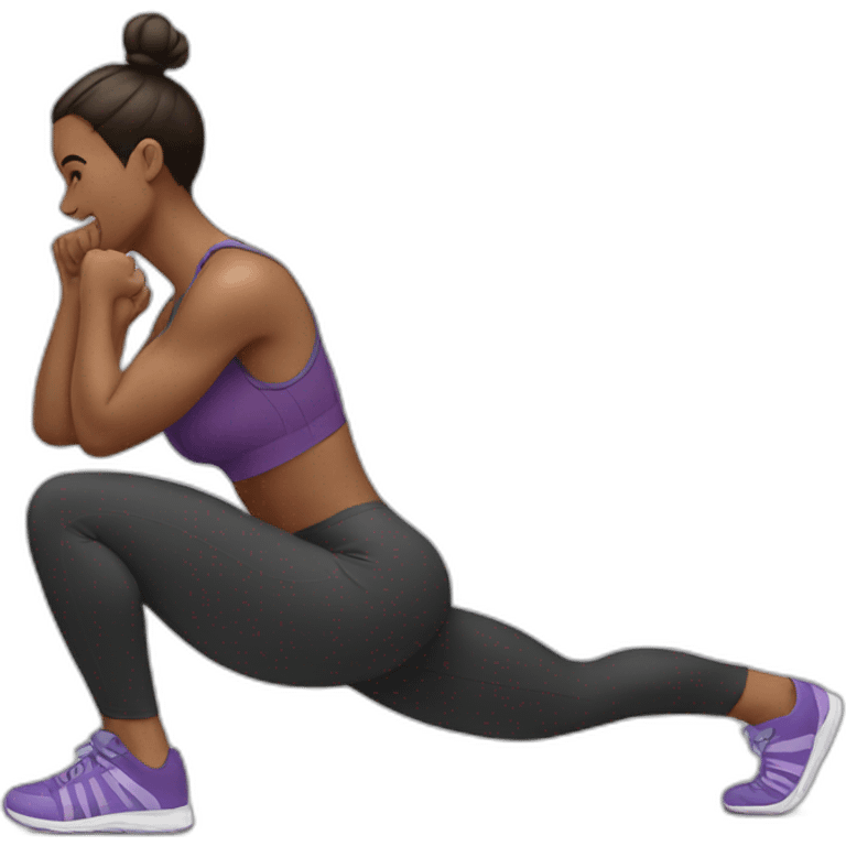 woman doing squat emoji