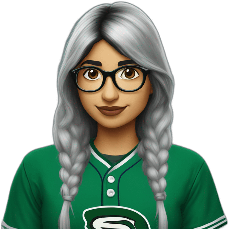 Mia Khalifa slytherin baseball tshirt emoji